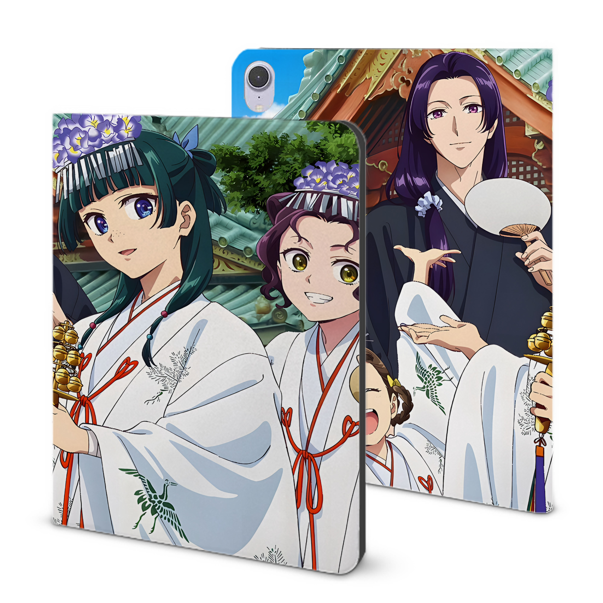 （画像用） 薬屋のひとりごと The Apothecary Diaries IPad ケース ブック型 PUレザー TPU 耐衝撃 軽量 薄型 ペン収納なし 全面保護 IPad 各モデル対応